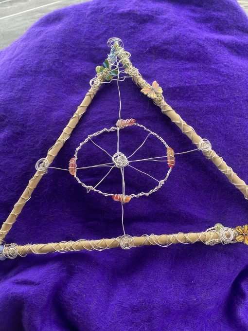 Triangle of wands with eye of Horus